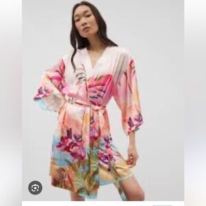 Soma Paloma by the Bay Robe - Floral Multicolor Kimono Robe